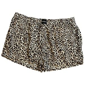 Joyspun Womens Leopard Print Sleep Shorts Pajama Bottoms Animal Print XL 16-18